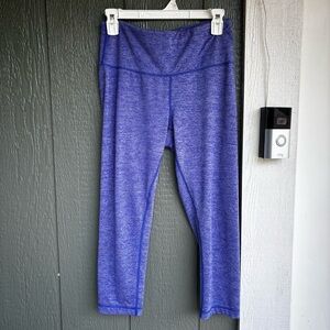 90 Degree by Reflex Capri Workout Leggings Blue Yoga Pants - Medium